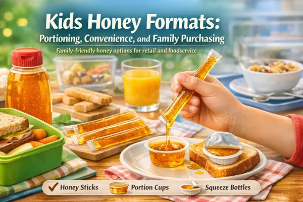 Kids Honey Formats: Portioning, Convenience, and Family Purchasing