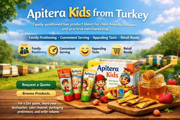 Apitera Kids bee product blend supply from Turkey for importers and distributors