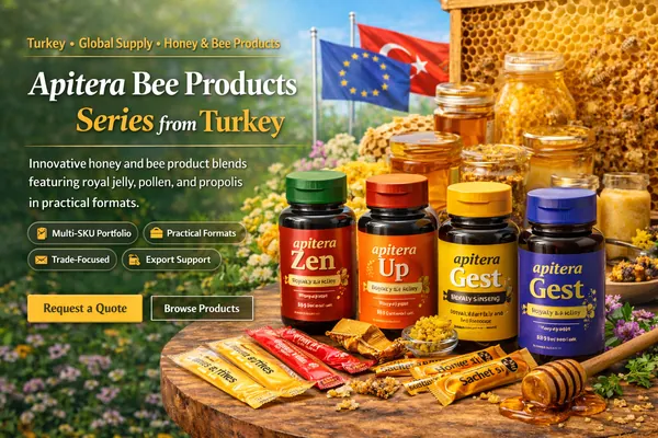Apitera Bee Products Series supply from Turkey for distributors and importers