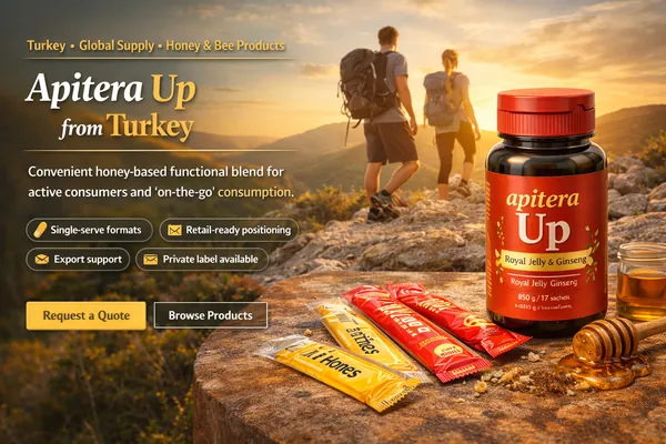 Apitera Up honey-based functional blend for export supply